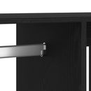 garderobe sort egetræ 80x40x110 cm konstrueret træ