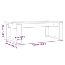 Sofabord Sort eg 102 x 50 x 35 cm Konstrueret træ