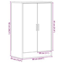 skoskab 60x35x92 cm konstrueret træ sort egetræ