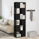 bogreol/rumdeler 60x24x186 cm sort egetræ