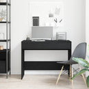 skrivebord 101x50x76,5 cm konstrueret træ sort egetræsfarve