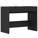 skrivebord 101x50x76,5 cm konstrueret træ sort egetræsfarve