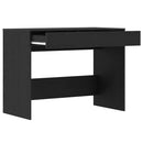 skrivebord 101x50x76,5 cm konstrueret træ sort egetræsfarve
