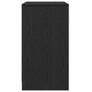 skænk sort egetræ 70x41x75 cm konstrueret træ