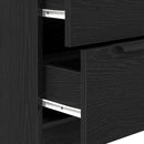 Sideboard med skuffe Sort eg 60 x 30 x 70 cm Konstrueret træ