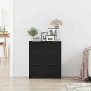 Sideboard med skuffe Sort eg 60 x 30 x 70 cm Konstrueret træ