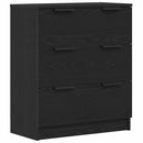 Sideboard med skuffe Sort eg 60 x 30 x 70 cm Konstrueret træ
