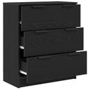 Sideboard med skuffe Sort eg 60 x 30 x 70 cm Konstrueret træ