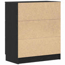 Sideboard med skuffe Sort eg 60 x 30 x 70 cm Konstrueret træ