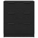 Sideboard med skuffe Sort eg 60 x 30 x 70 cm Konstrueret træ