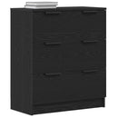 Sideboard med skuffe Sort eg 60 x 30 x 70 cm Konstrueret træ