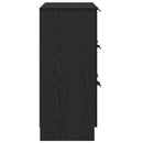 Sideboard med skuffe Sort eg 60 x 30 x 70 cm Konstrueret træ