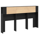 Hovedgærde Skab Sort eg 180 x 18,5 x 102,5 cm Konstrueret træ