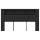 Hovedgærde Skab Sort eg 180 x 18,5 x 102,5 cm Konstrueret træ