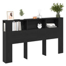 Hovedgærde Skab Sort eg 180 x 18,5 x 102,5 cm Konstrueret træ