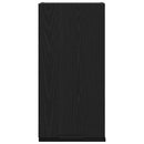 vægmonteret skab sort egetræ 32x20x67 cm konstrueret træ