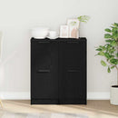 Sideboard 2 pcs Sort eg 30 x 30 x 70 cm Konstrueret træ
