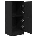 Sideboard 2 stk. Sort eg 30 x 30 x 70 cm Konstrueret træ
