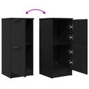 Sideboard 2 pcs Sort eg 30 x 30 x 70 cm Konstrueret træ