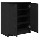 Sko skab med hylde Sort eg 59 x 35 x 70 cm Konstrueret træ