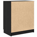 Sko skab med hylde Sort eg 59 x 35 x 70 cm Konstrueret træ