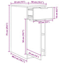 Kontorskab Sort eg 33 x 50 x 75 cm Konstrueret træ