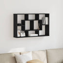 Væghylde med hylde Sort eg 85 x 16 x 52,5 cm Konstrueret træ