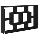 Væghylde med hylde Sort eg 85 x 16 x 52,5 cm Konstrueret træ