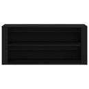 skobænk sort egetræ 100x35x45 cm konstrueret træ