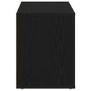 skobænk sort egetræ 100x35x45 cm konstrueret træ