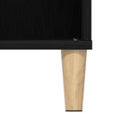 vaskskab sort egetræ 80x33x60 cm konstrueret træ