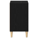 vaskskab sort egetræ 80x33x60 cm konstrueret træ