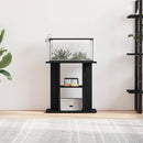 akvariestativ sort egetræ 60x30x60 cm konstrueret træ