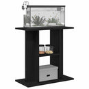 akvariestativ sort egetræ 60x30x60 cm konstrueret træ