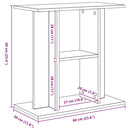 akvariestativ sort egetræ 60x30x60 cm konstrueret træ