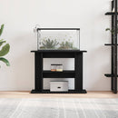 akvariebord 80x35x60 cm konstrueret træ sort egetræsfarve