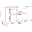 akvariestativ sort egetræ 120x40x60 cm konstrueret træ
