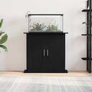 akvariestativ sort egetræ 81x36x73 cm konstrueret træ