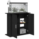 akvariestativ sort egetræ 81x36x73 cm konstrueret træ