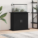 akvariestativ sort egetræ 81x36x73 cm konstrueret træ