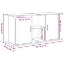 akvariebord 121x41x58 cm konstrueret træ sort egetræsfarve