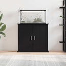 akvariestativ sort egetræ 81x36x73 cm konstrueret træ