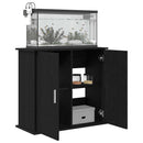 akvariestativ sort egetræ 81x36x73 cm konstrueret træ