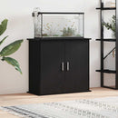 akvariestativ sort egetræ 81x36x73 cm konstrueret træ