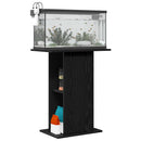 akvariebord 60,5x36x72,5 cm konstrueret træ sort egetræsfarve
