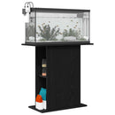 akvariestativ sort egetræ 75x36x72,5 cm konstrueret træ