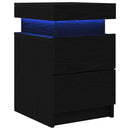 Natskab 2 pcs Sort eg 35 x 39 x 55 cm Konstrueret træ