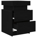 Natskab 2 pcs Sort eg 35 x 39 x 55 cm Konstrueret træ