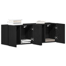 TV-skabe 2 stk. sort eg 120x30x41 cm konstrueret træ