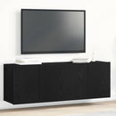 TV-skabe 2 stk. sort eg 120x30x41 cm konstrueret træ